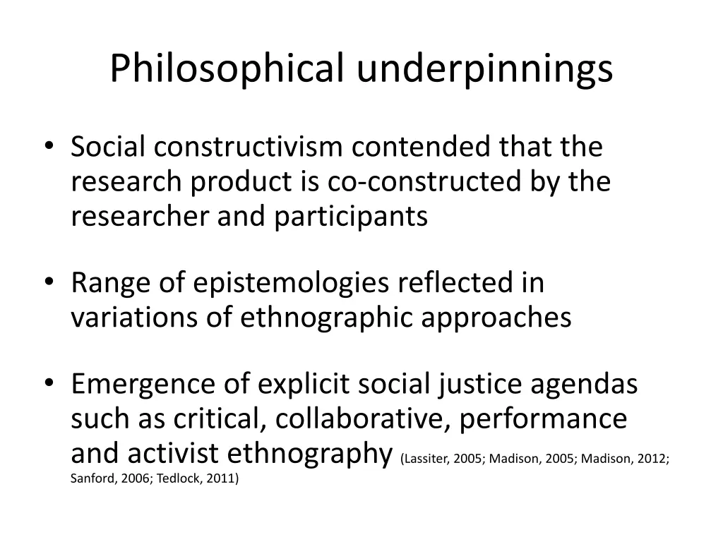 philosophical underpinnings 1