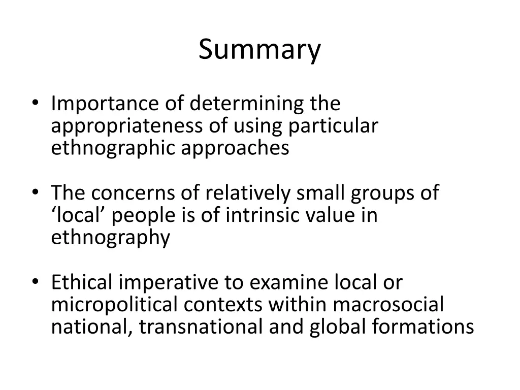 summary