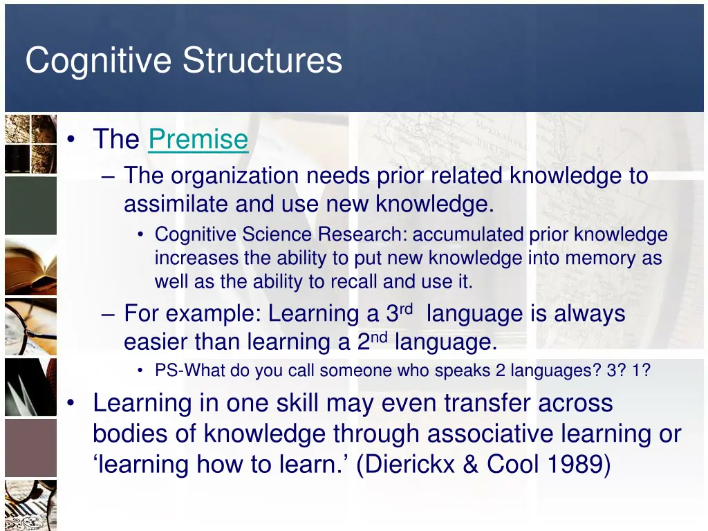 cognitive structures