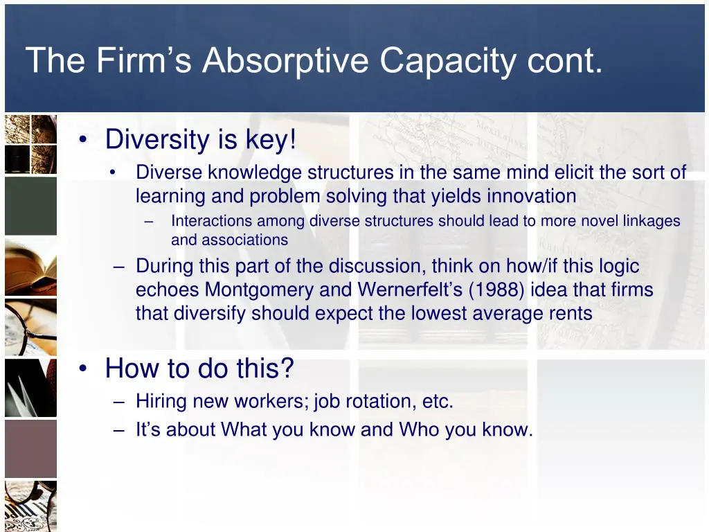 the firm s absorptive capacity cont