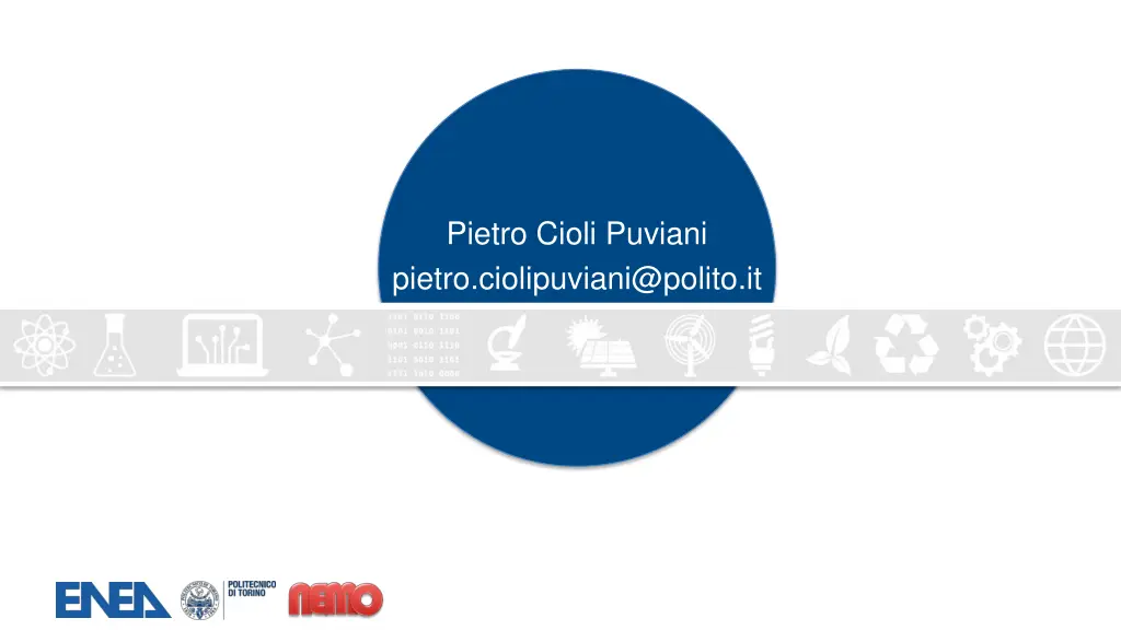 pietro cioli puviani pietro ciolipuviani@polito it