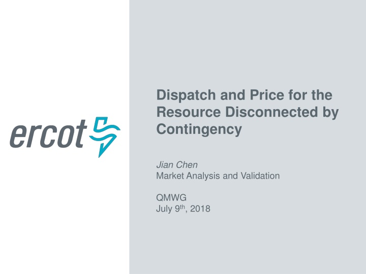 dispatch and price for the resource disconnected