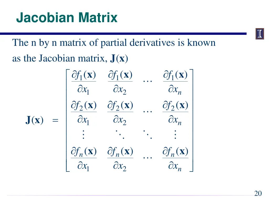 jacobian matrix
