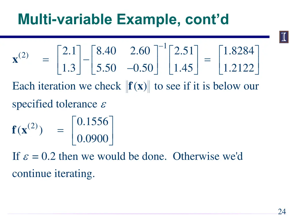 multi variable example cont d 1