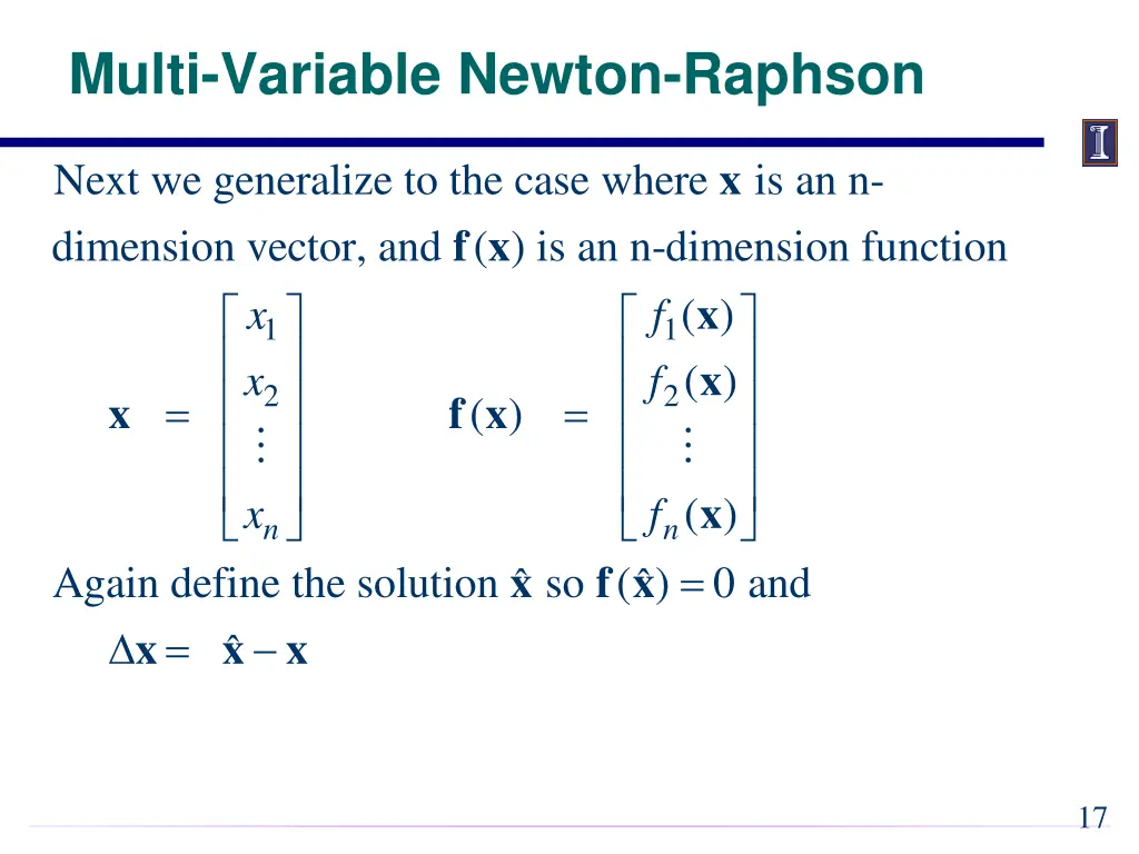 multi variable newton raphson