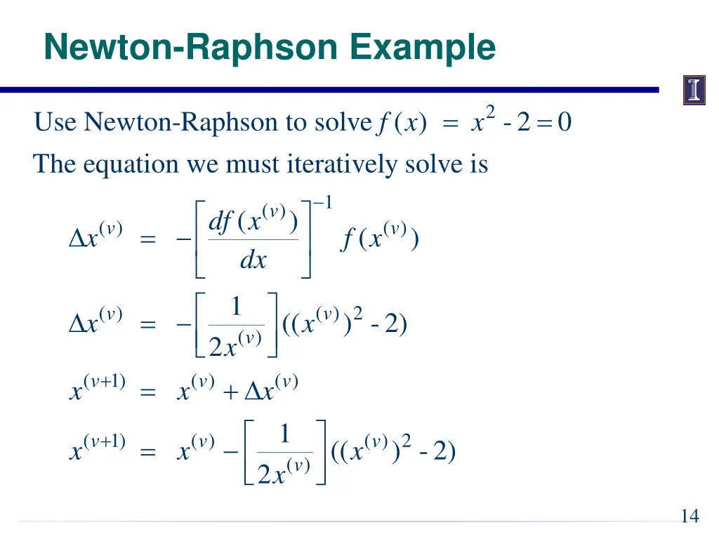 newton raphson example