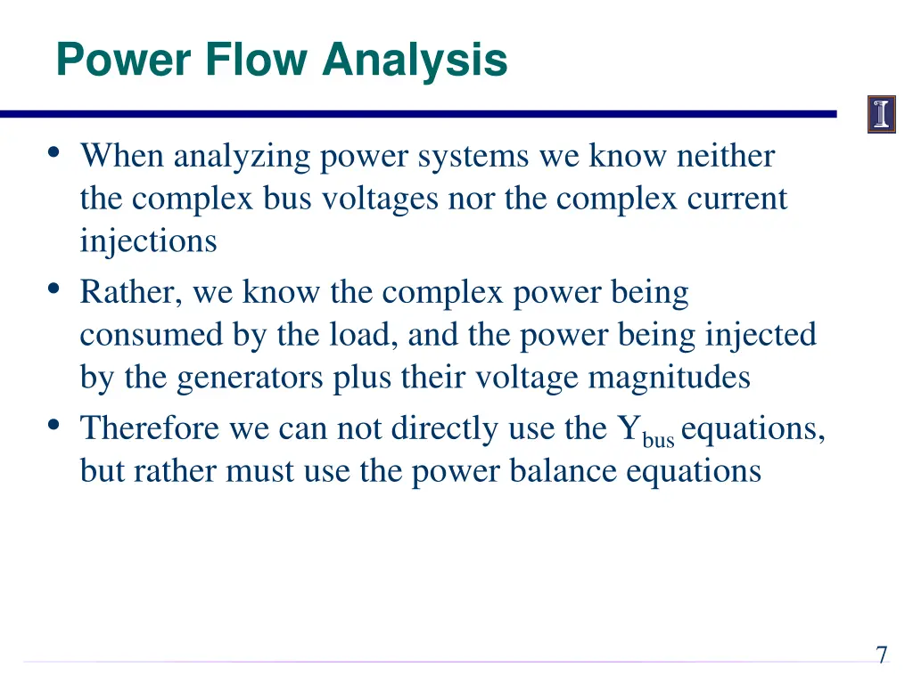 power flow analysis