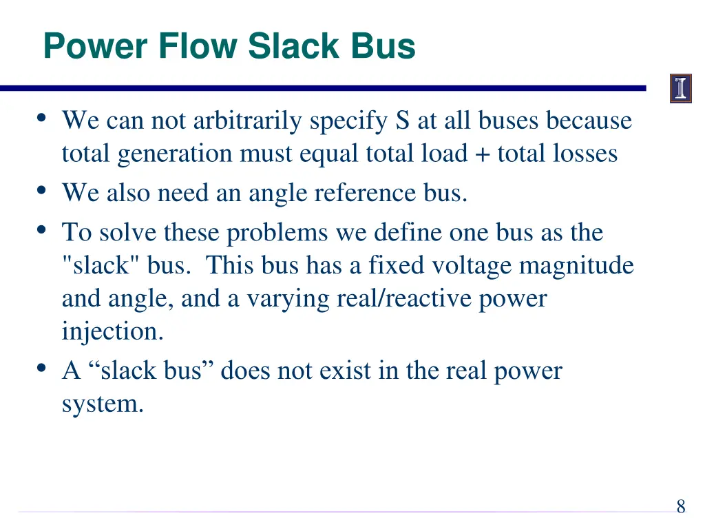 power flow slack bus