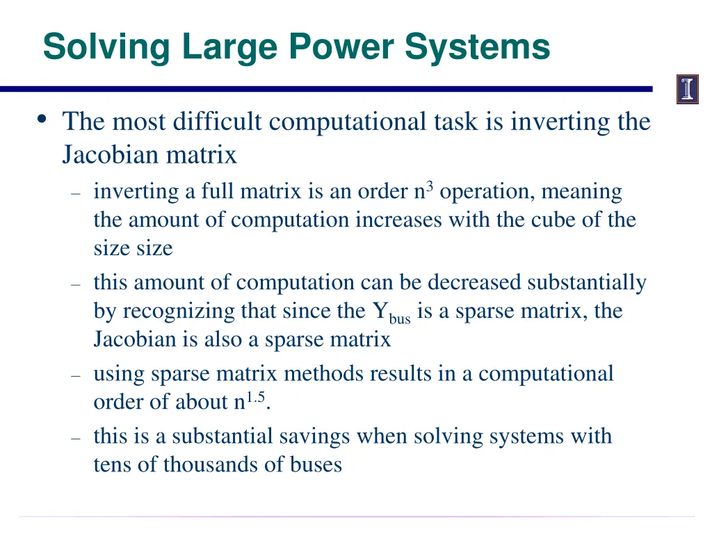 solving large power systems