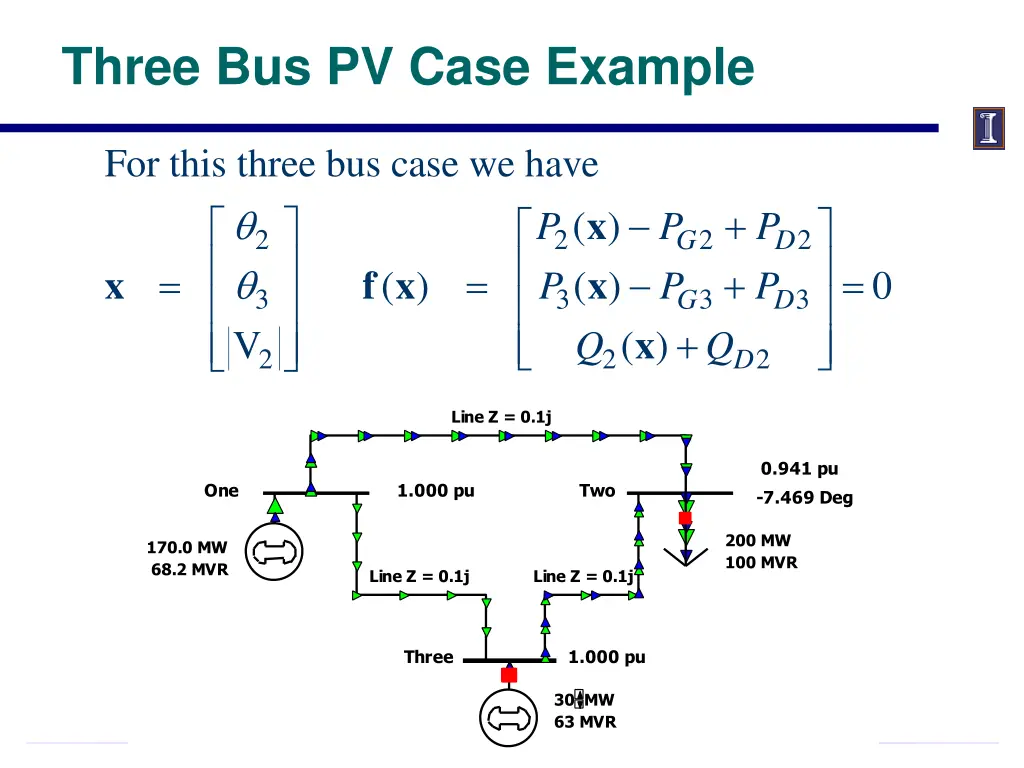 three bus pv case example
