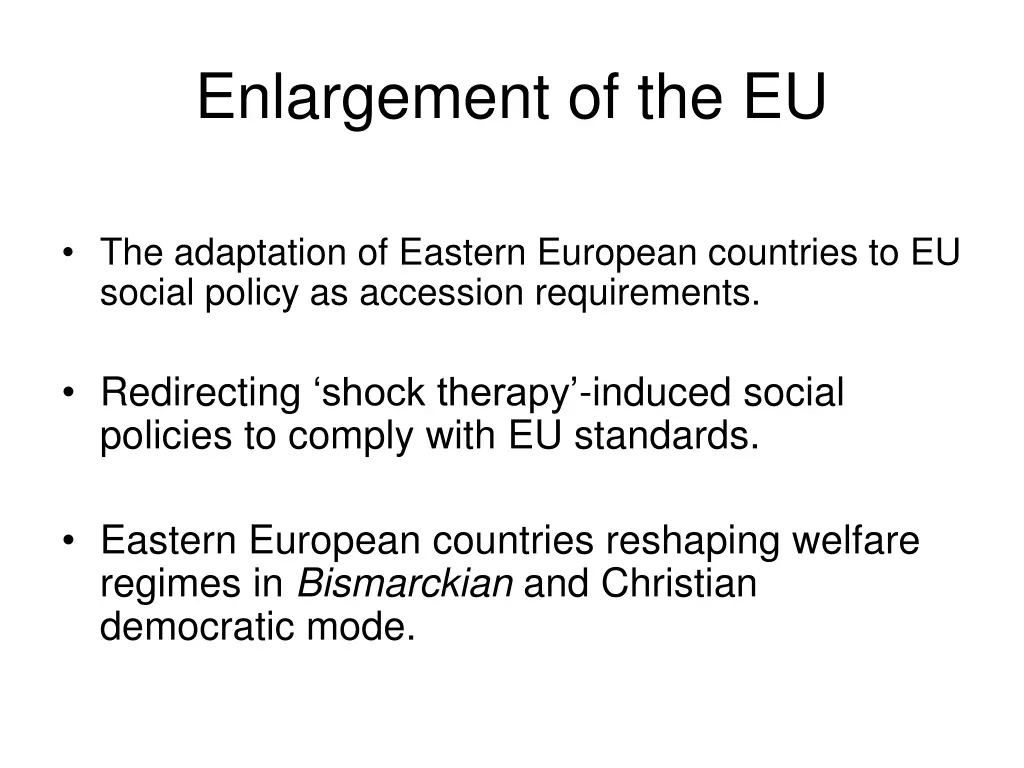 enlargement of the eu