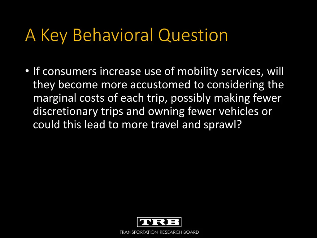 a key behavioral question