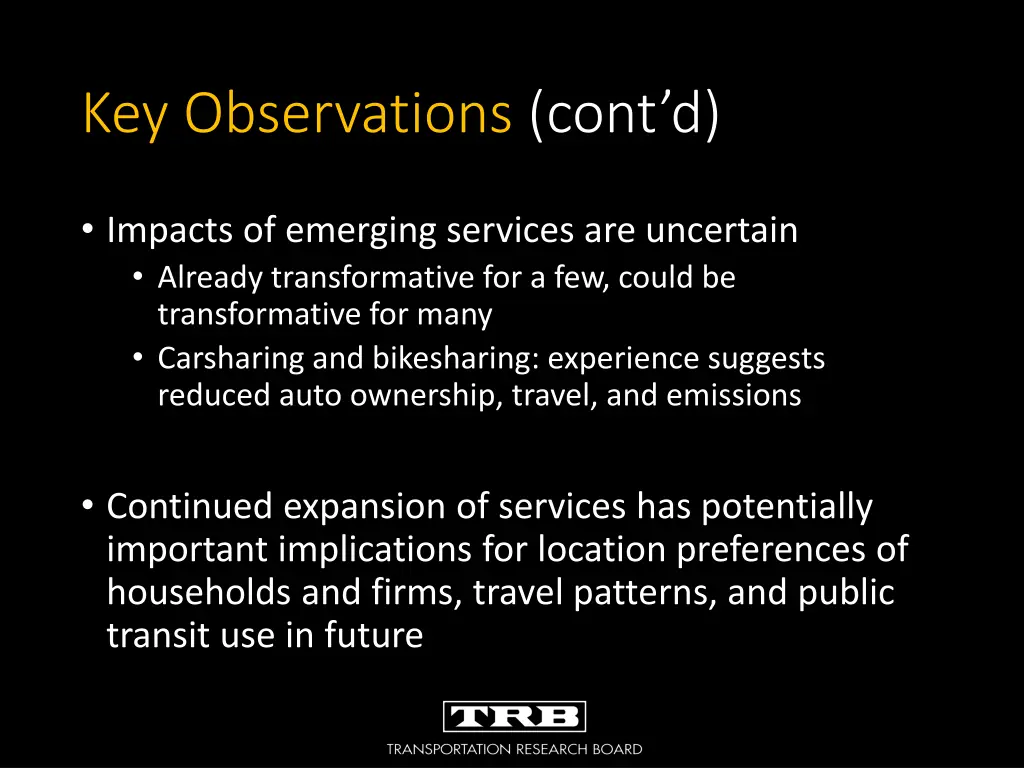 key observations cont d