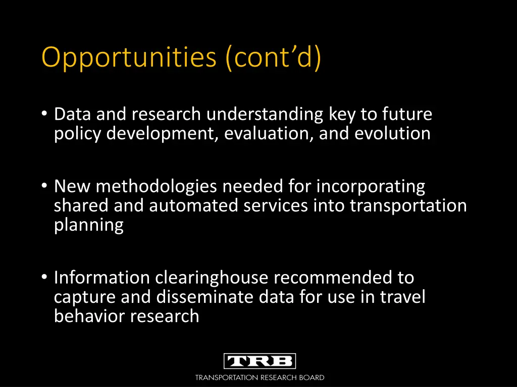 opportunities cont d