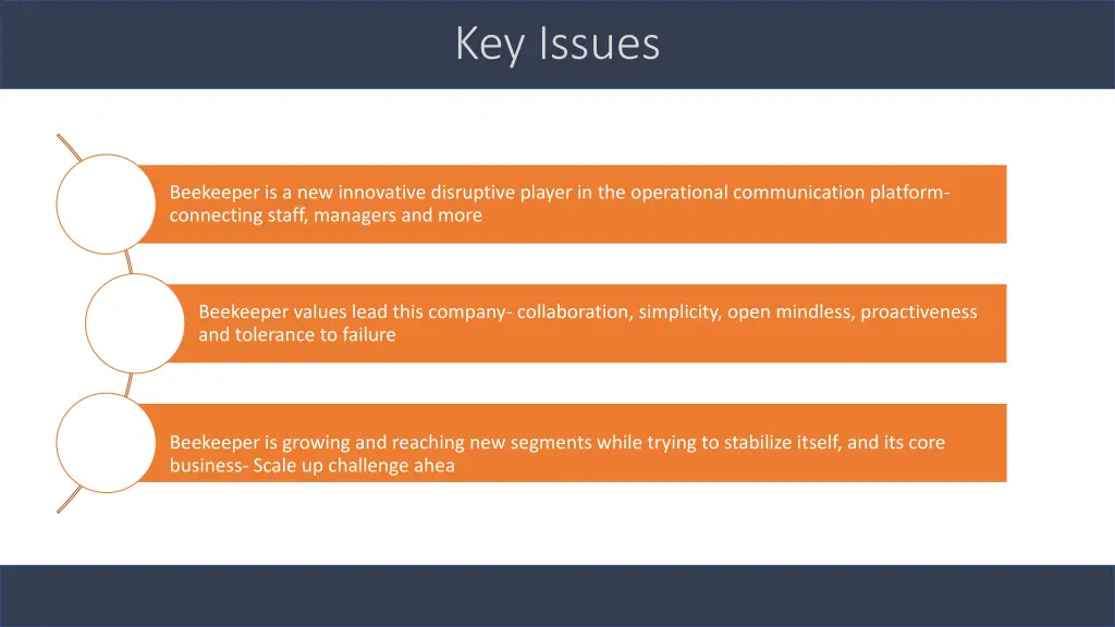 key issues