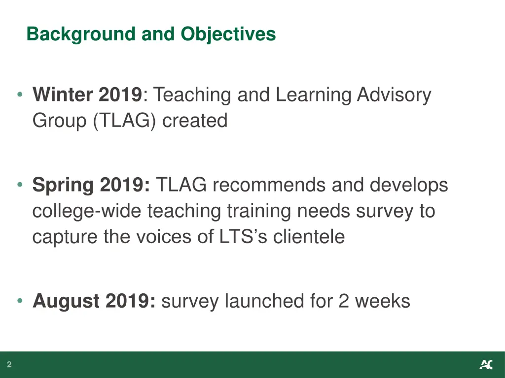 background and objectives