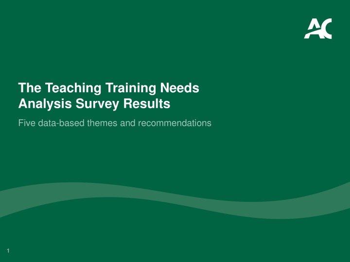the teaching training needs analysis survey