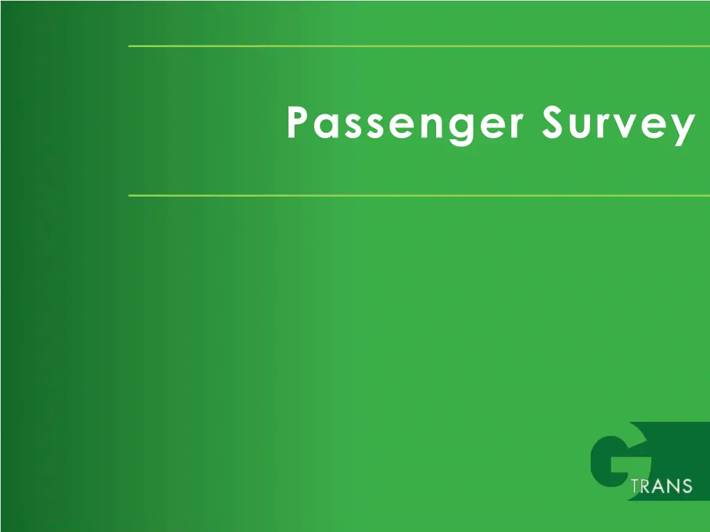 passenger survey