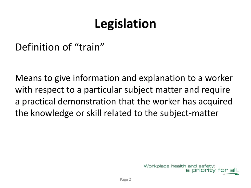 legislation