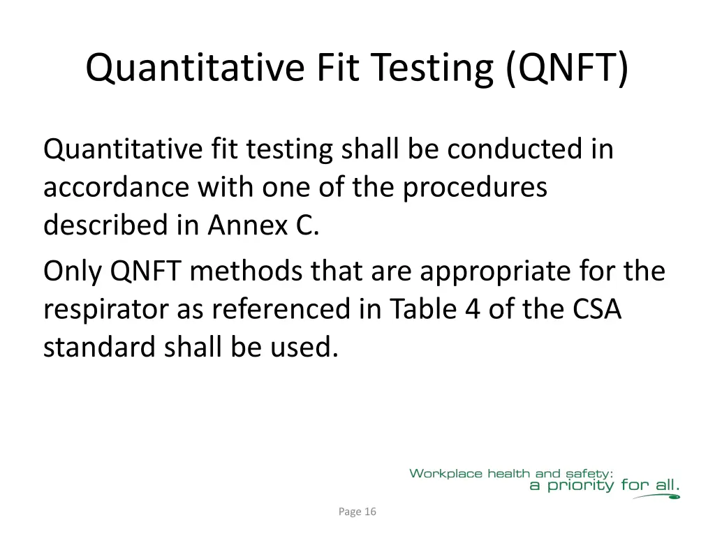 quantitative fit testing qnft