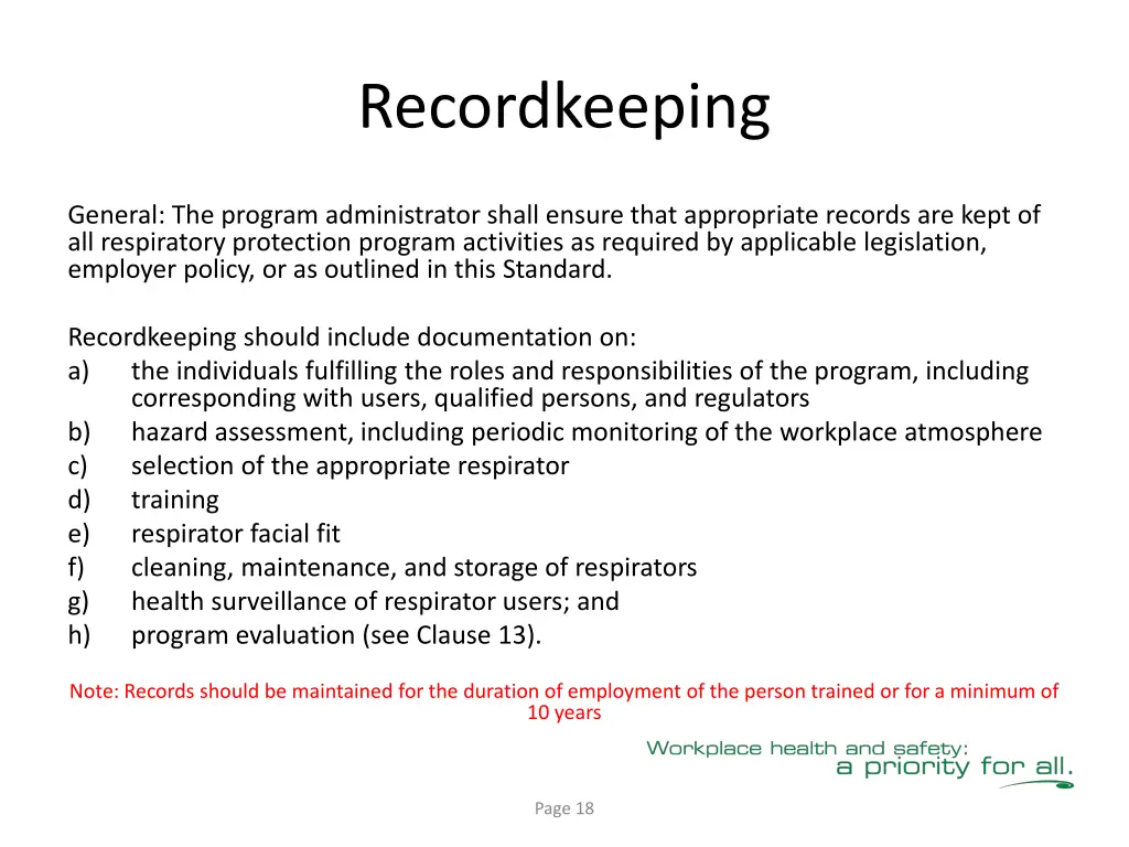 recordkeeping