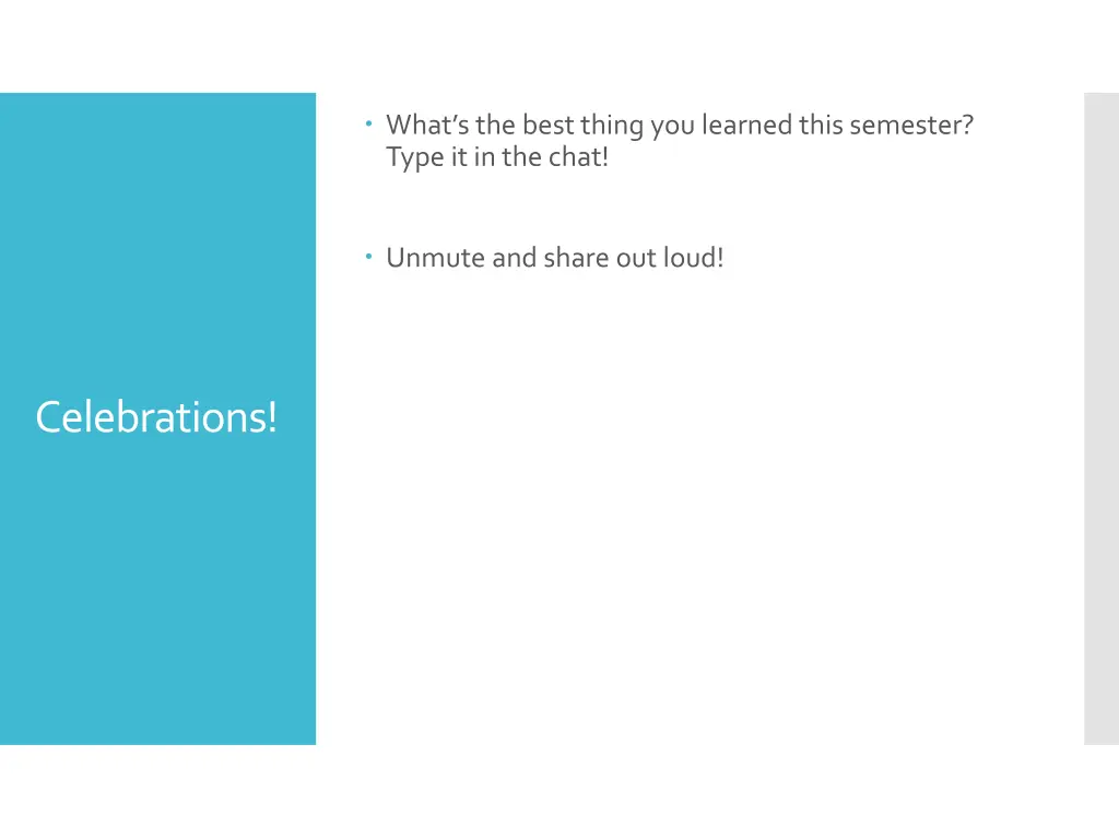 what s the best thing you learned this semester