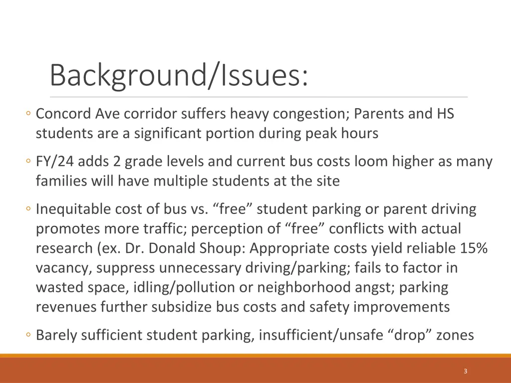 background issues