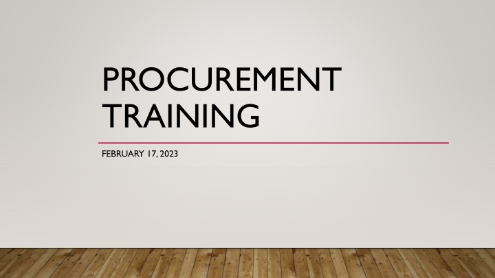 procurement training