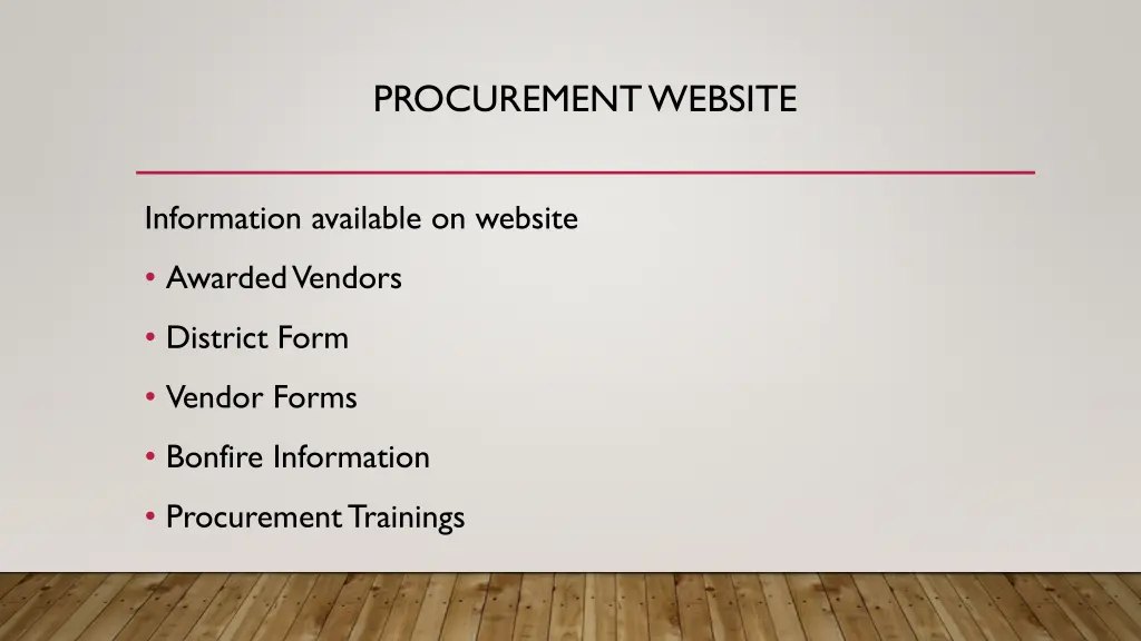 procurement website