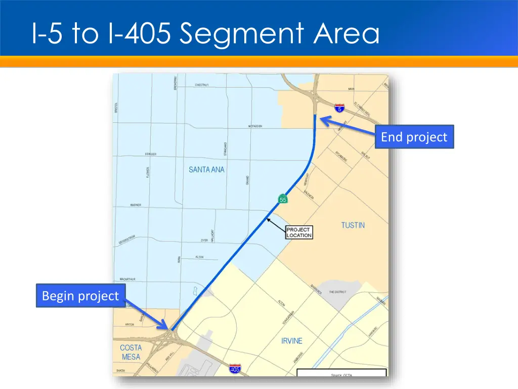 i 5 to i 405 segment area