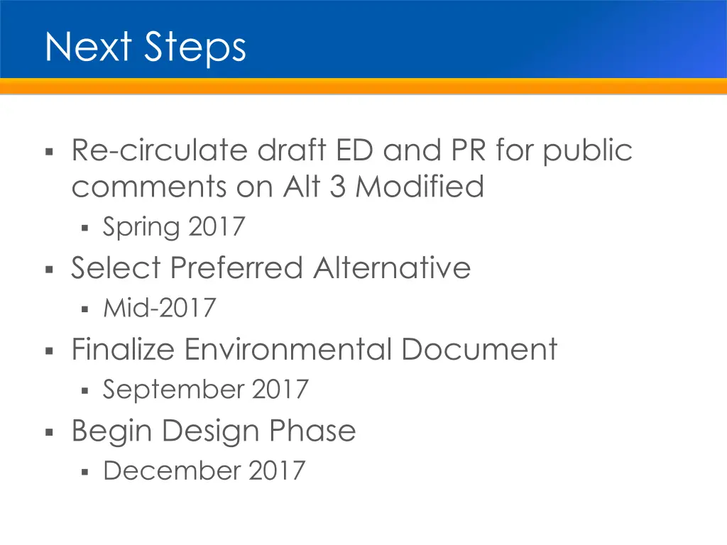 next steps
