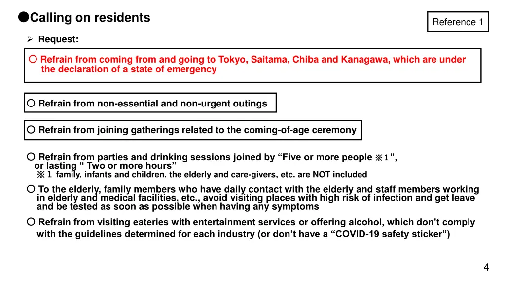 calling on residents