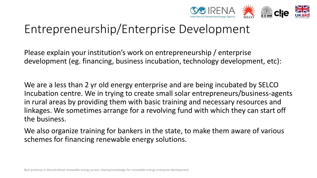 entrepreneurship enterprise development
