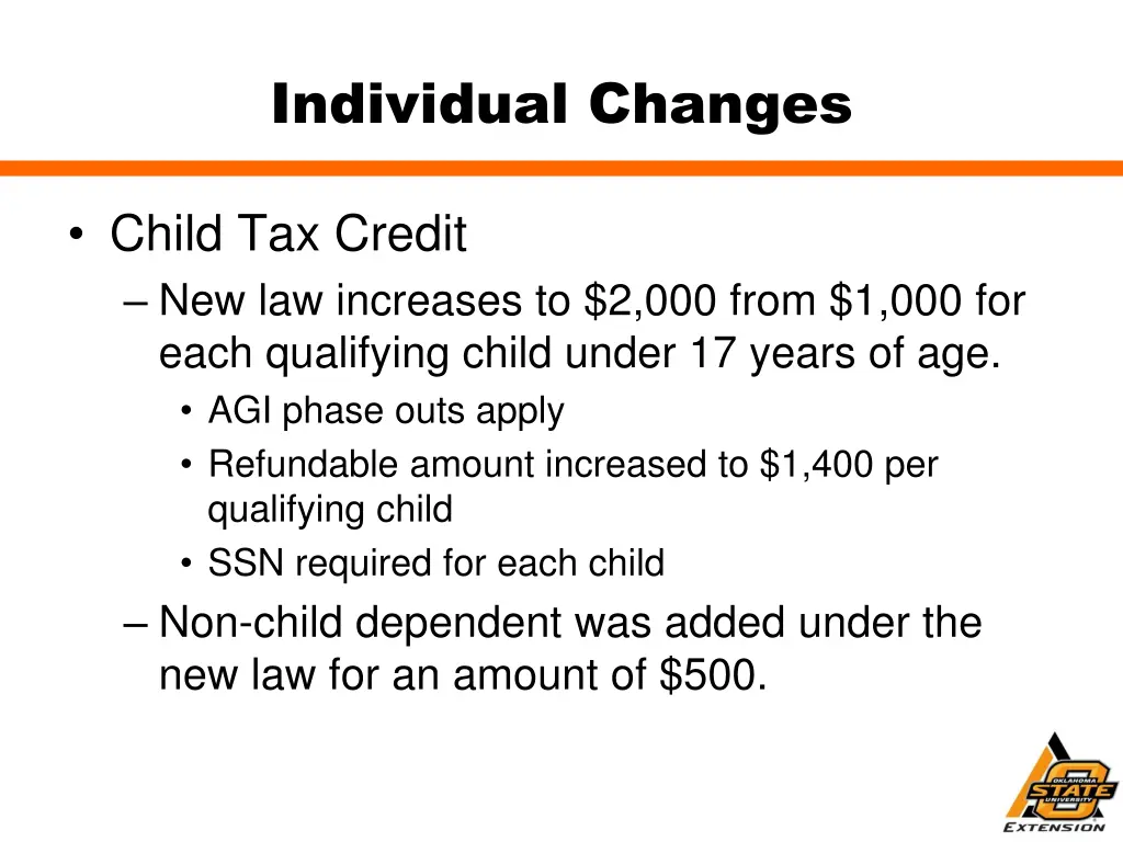 individual changes 9