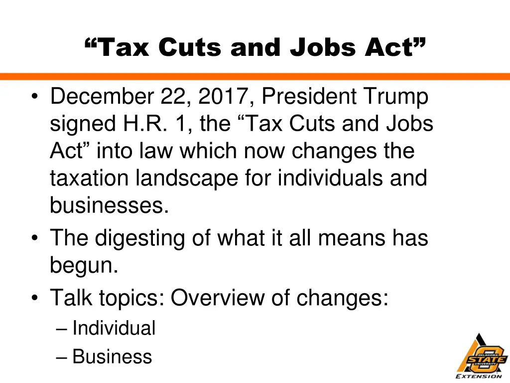 tax cuts and jobs act