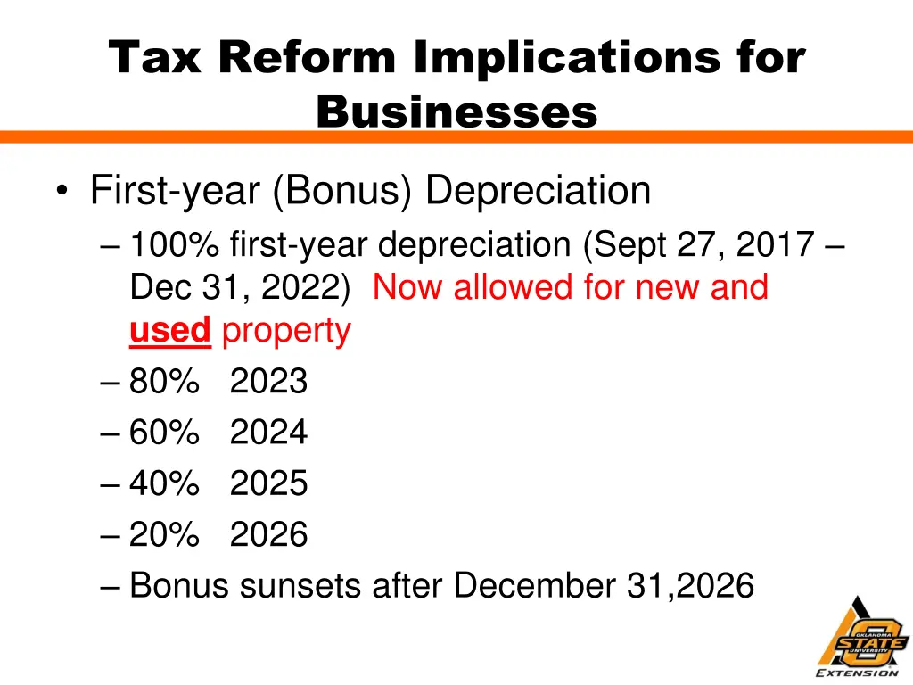 tax reform implications for businesses 2