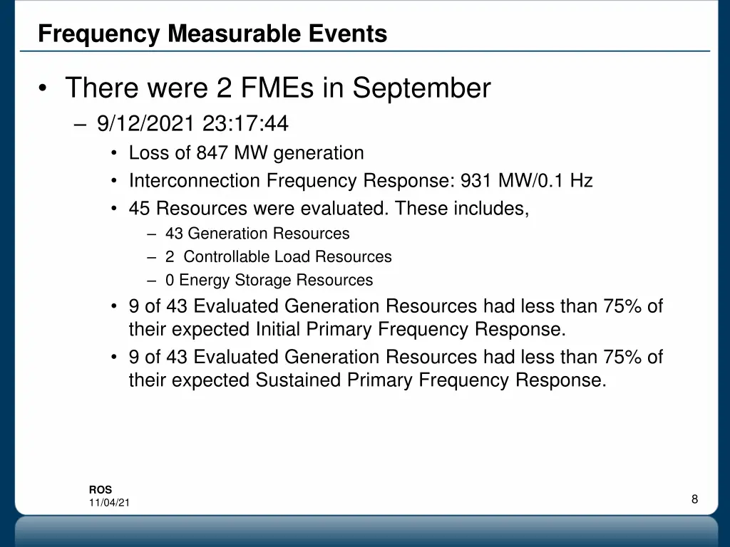 frequency measurable events
