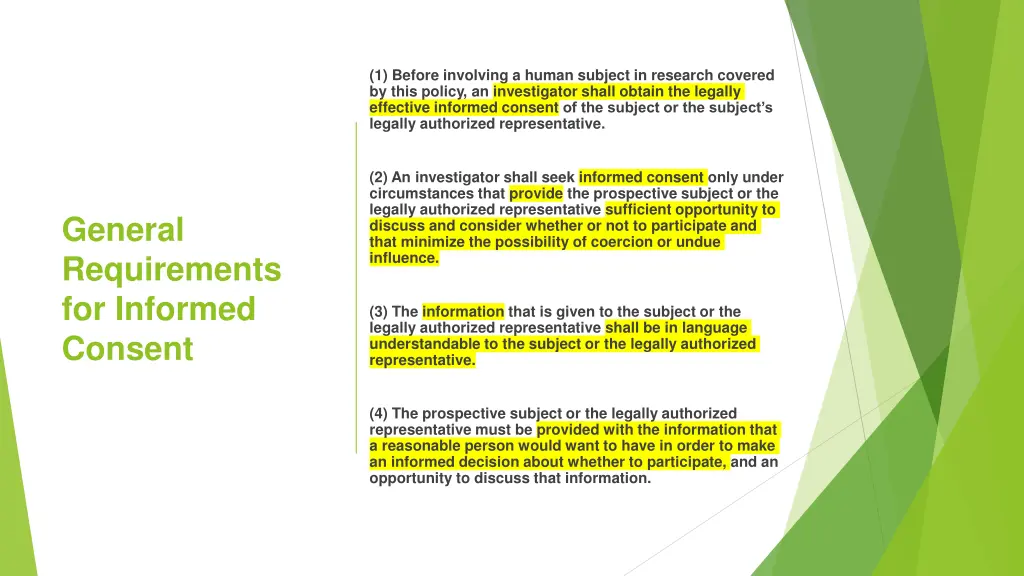 1 before involving a human subject in research