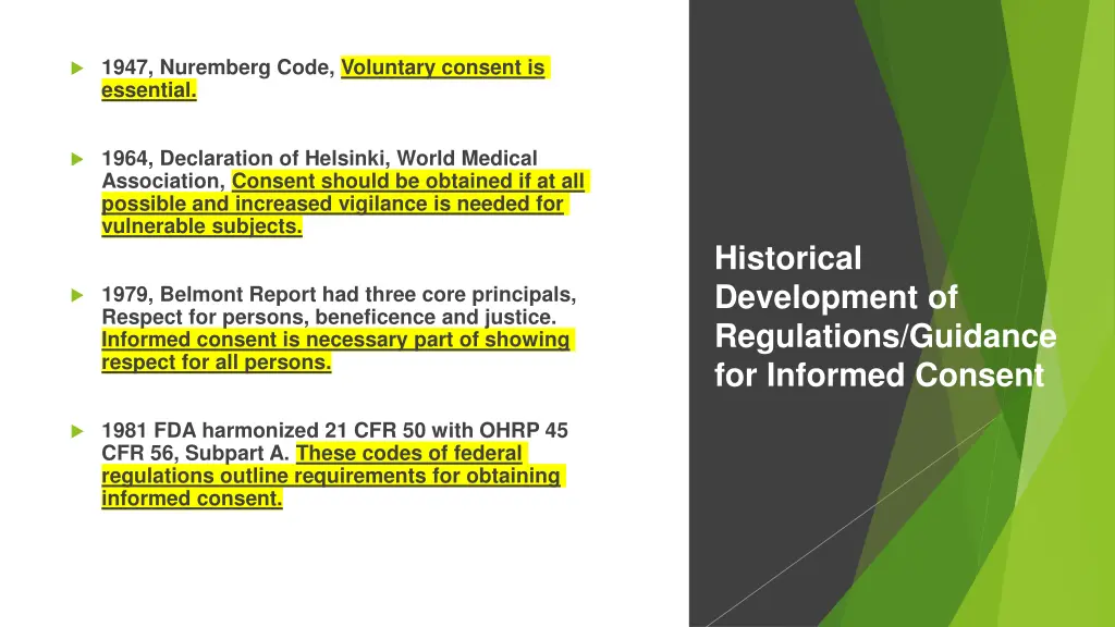 1947 nuremberg code voluntary consent is essential
