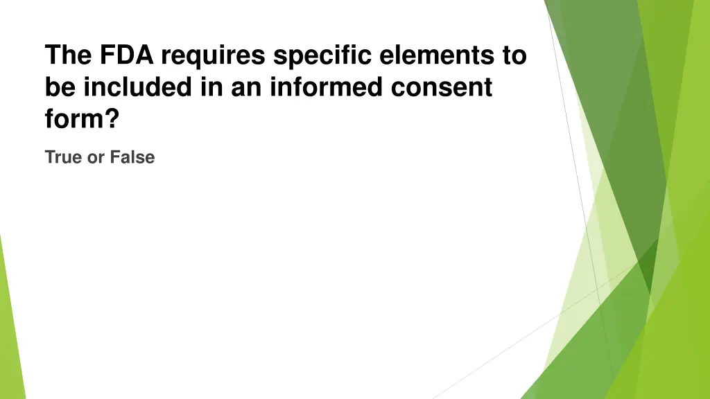 the fda requires specific elements to be included
