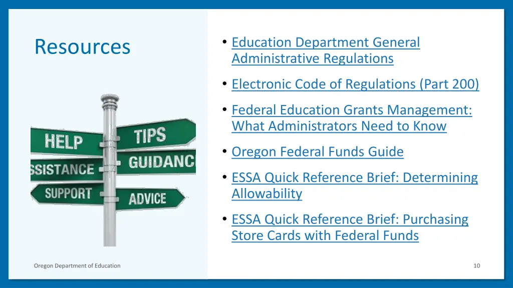 education department general administrative