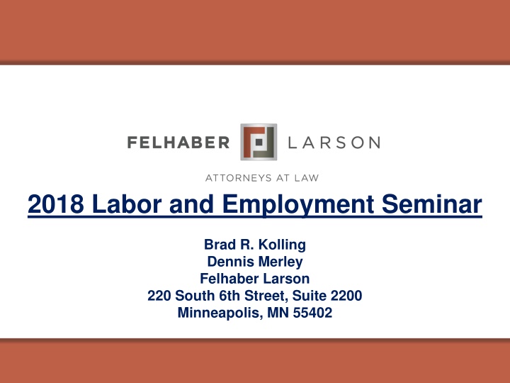 2018 labor and employment seminar