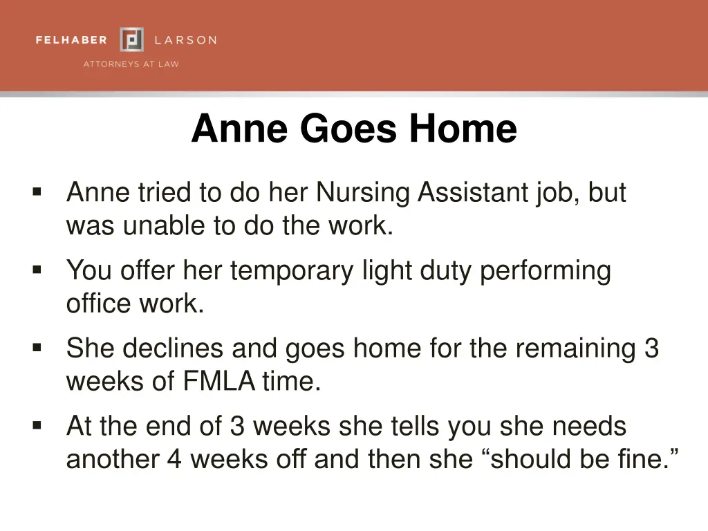 anne goes home