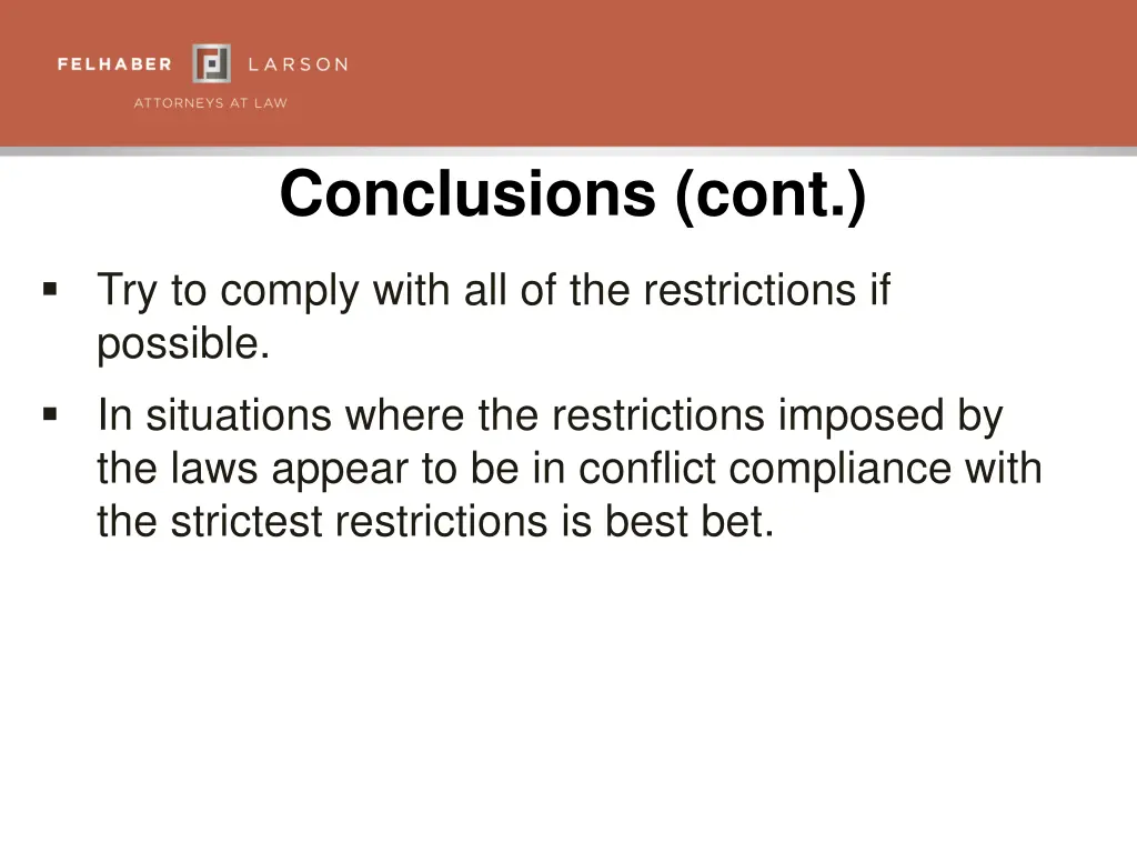 conclusions cont 2