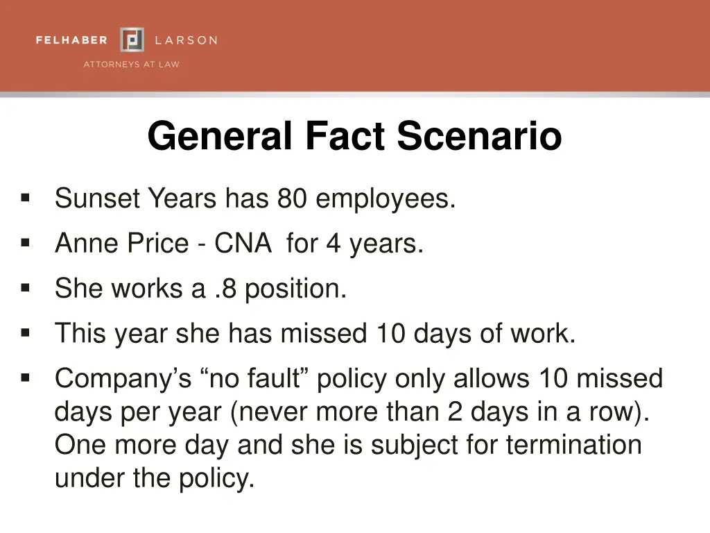 general fact scenario