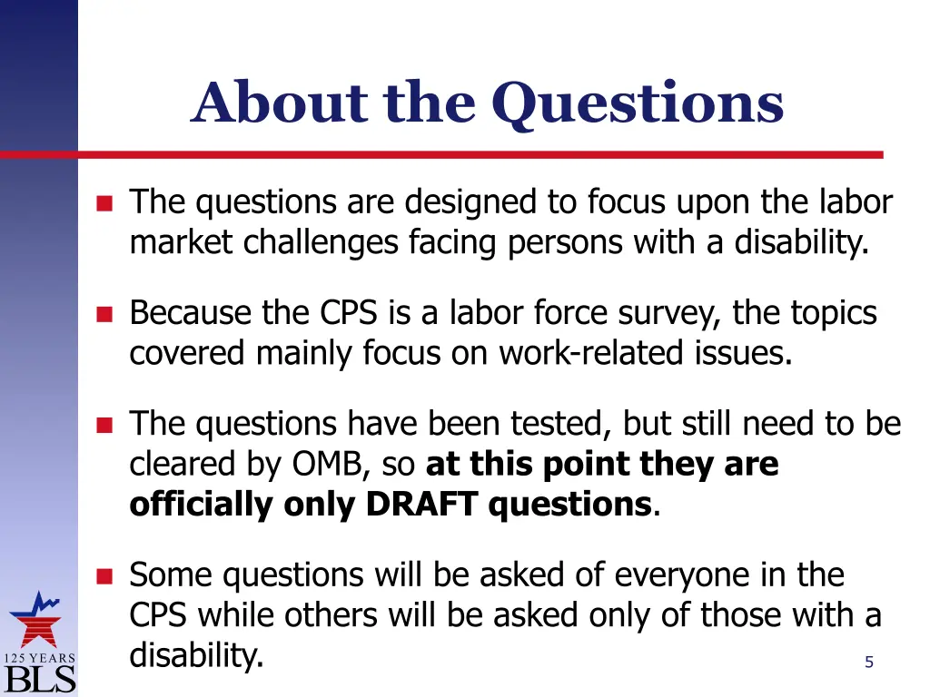 about the questions
