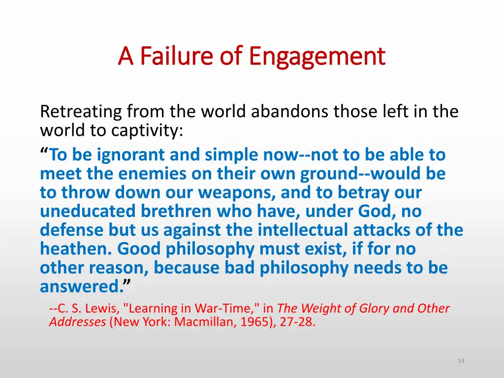 a failure of engagement a failure of engagement