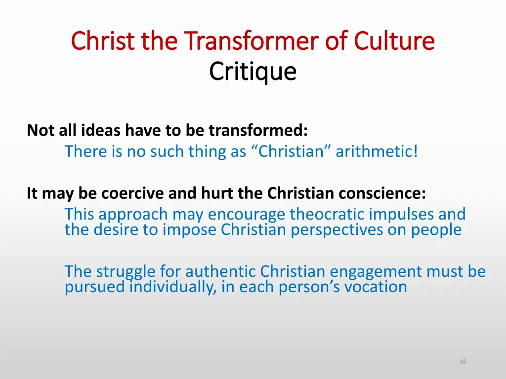 christ the transformer of culture christ 1