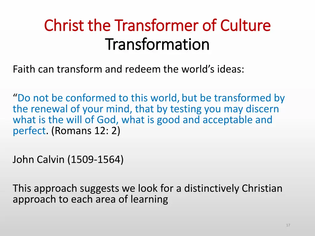 christ the transformer of culture christ