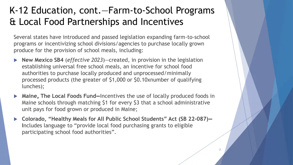 k 12 education cont farm to school programs local